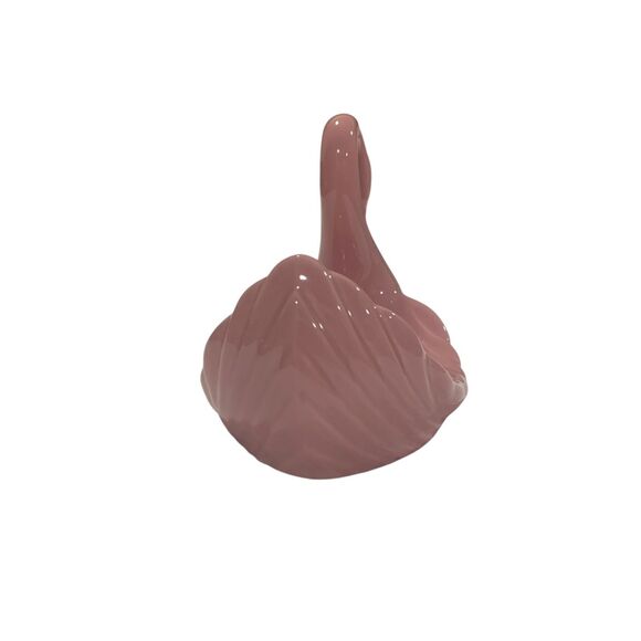 Vintage Andre Richard Ceramic Mauve Swan Soap Dish Towel Holder Trinket Dish 80s - Picture 3 of 9